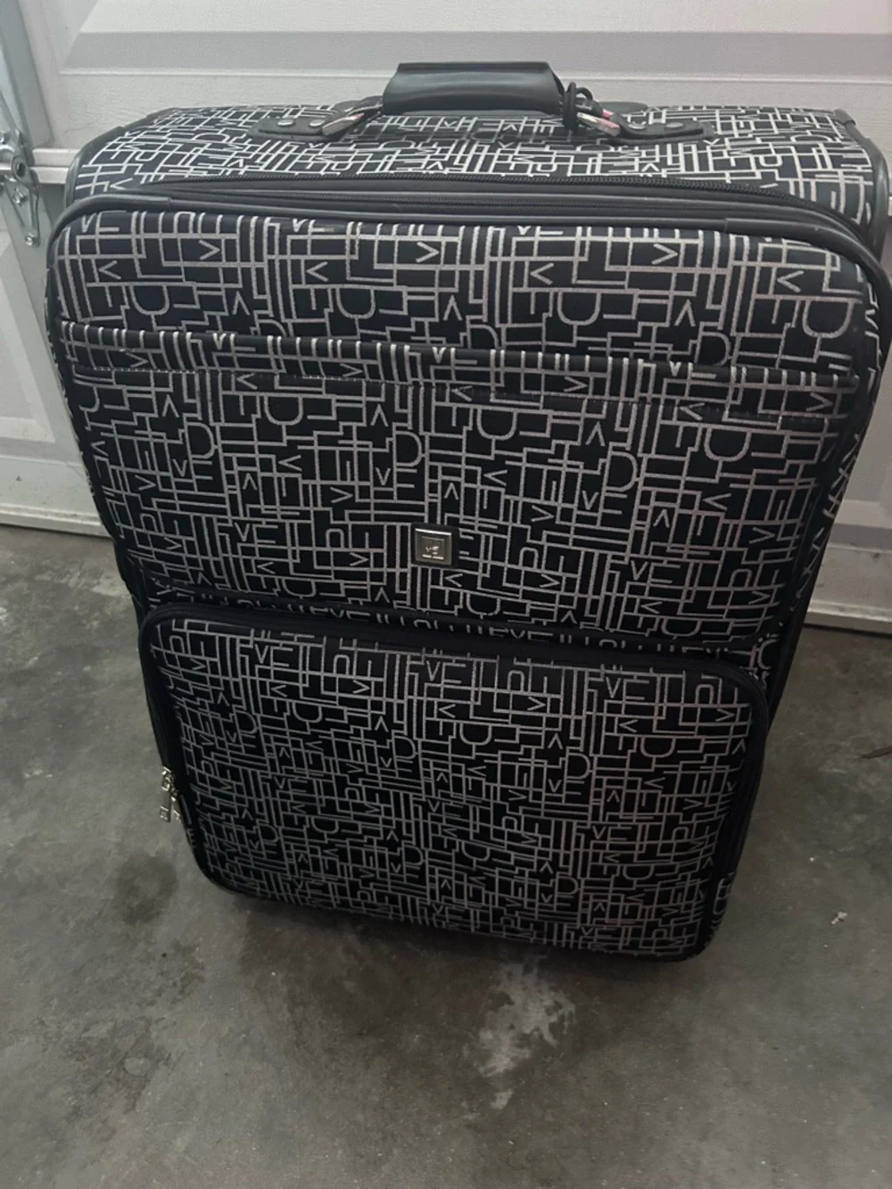 Diane Von Furstenberg Black and White Geometric Travel Bag